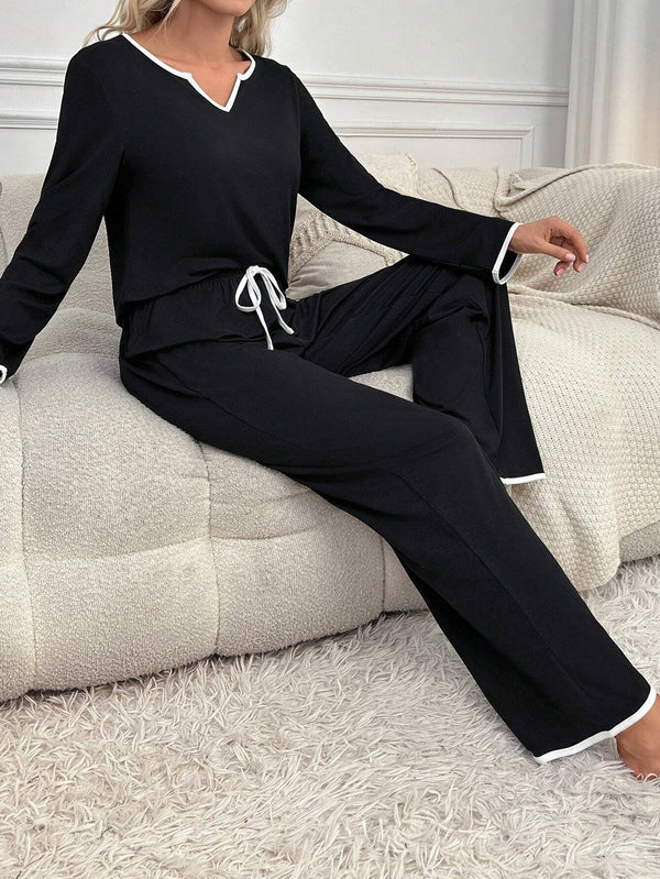 Black Palazzo Style Night Suit