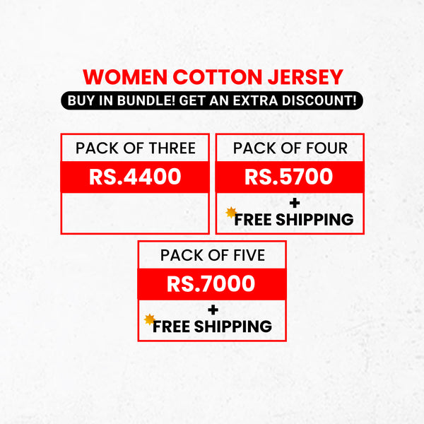 Women Cotton Jersey Bundle (Extra Discount)