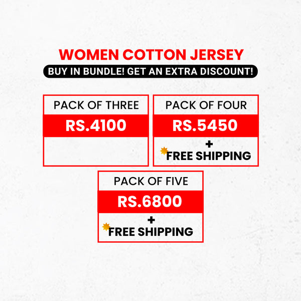 Women Cotton Jersey Bundle (Extra Discount)