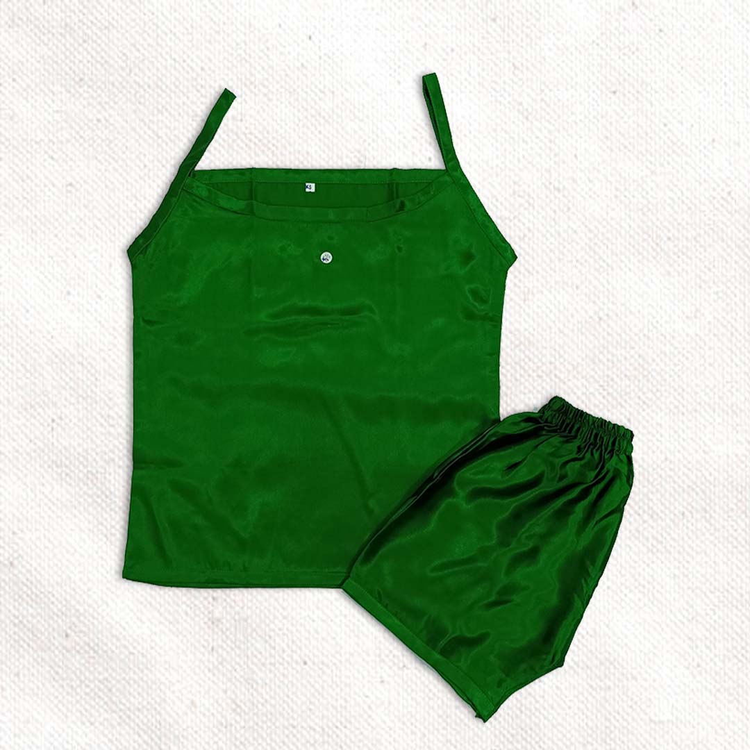 Green Silk Cami Set