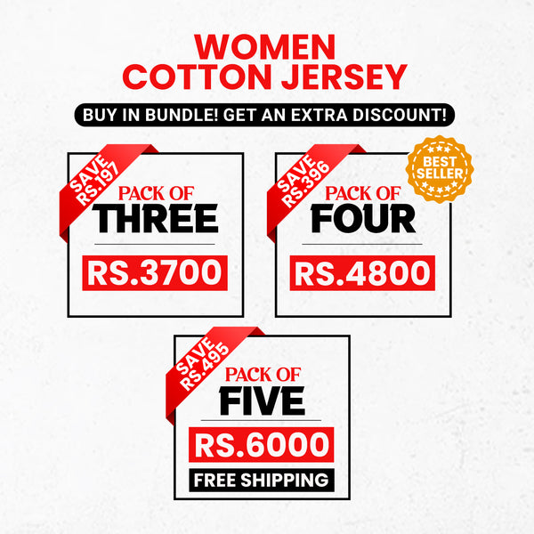 Women Cotton Jersey Bundle (Extra Discount)